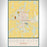 Dodge City Kansas Map Print Portrait Orientation in Woodblock Style With Shaded Background