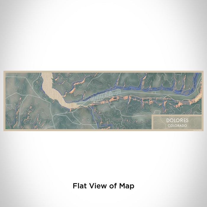 Flat View of Map Custom Dolores Colorado Map Enamel Mug in Afternoon