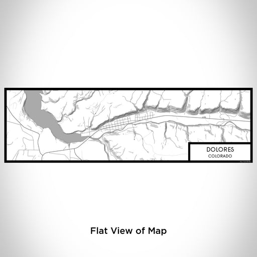 Flat View of Map Custom Dolores Colorado Map Enamel Mug in Classic