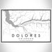Dolores Colorado Map Print Landscape Orientation in Classic Style With Shaded Background