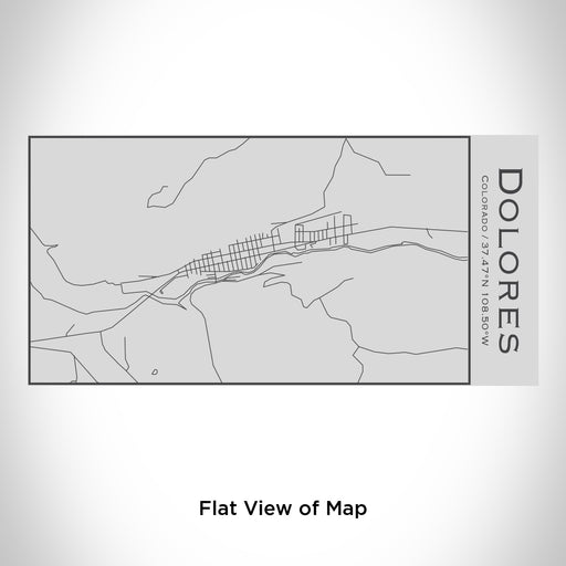 Rendered View of Dolores Colorado Map Engraving on 17oz Stainless Steel Insulated Cola Bottle