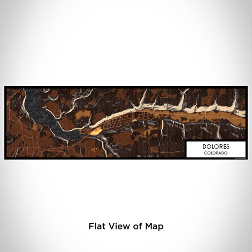 Flat View of Map Custom Dolores Colorado Map Enamel Mug in Ember