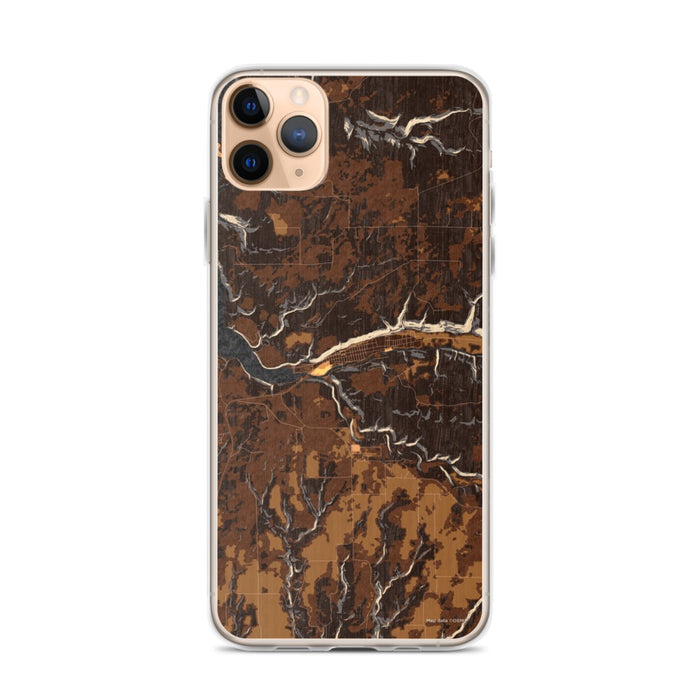 Custom iPhone 11 Pro Max Dolores Colorado Map Phone Case in Ember