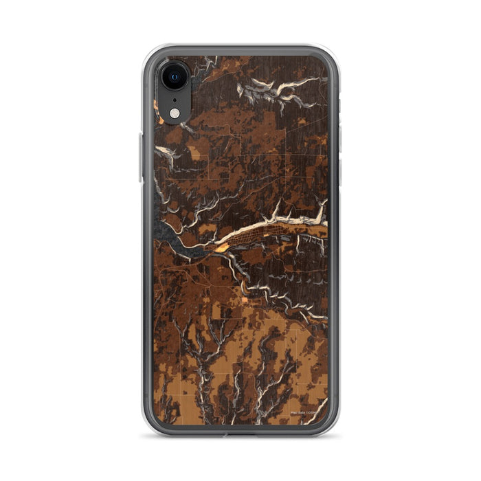 Custom iPhone XR Dolores Colorado Map Phone Case in Ember