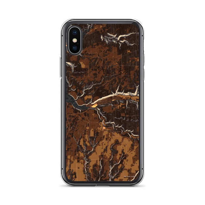 Custom iPhone X/XS Dolores Colorado Map Phone Case in Ember