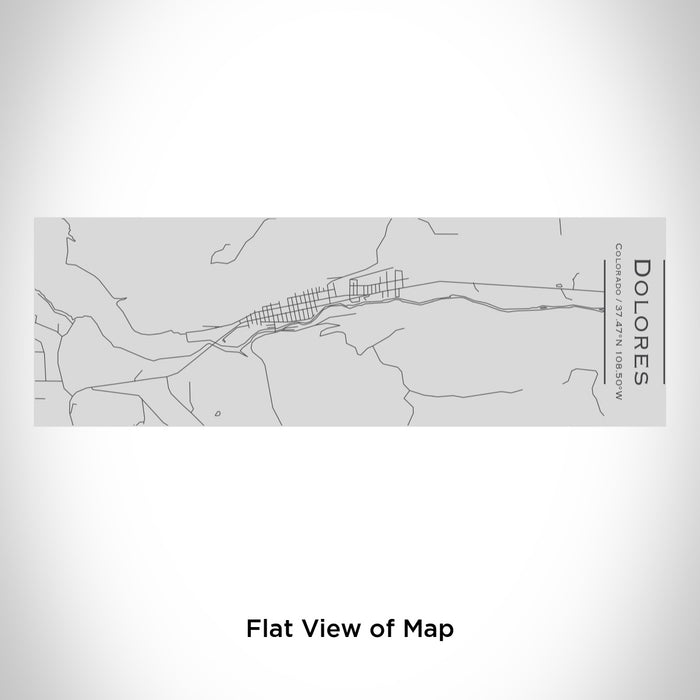 Rendered View of Dolores Colorado Map Engraving on 10oz Stainless Steel Insulated Cup with Sipping Lid