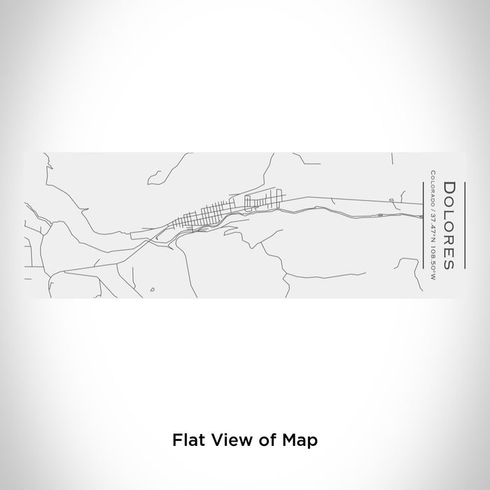 Rendered View of Dolores Colorado Map Engraving on 10oz Stainless Steel Insulated Cup with Sliding Lid in White