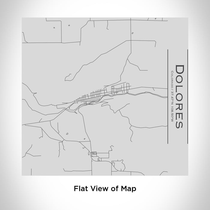 Rendered View of Dolores Colorado Map Engraving on 17oz Stainless Steel Insulated Tumbler
