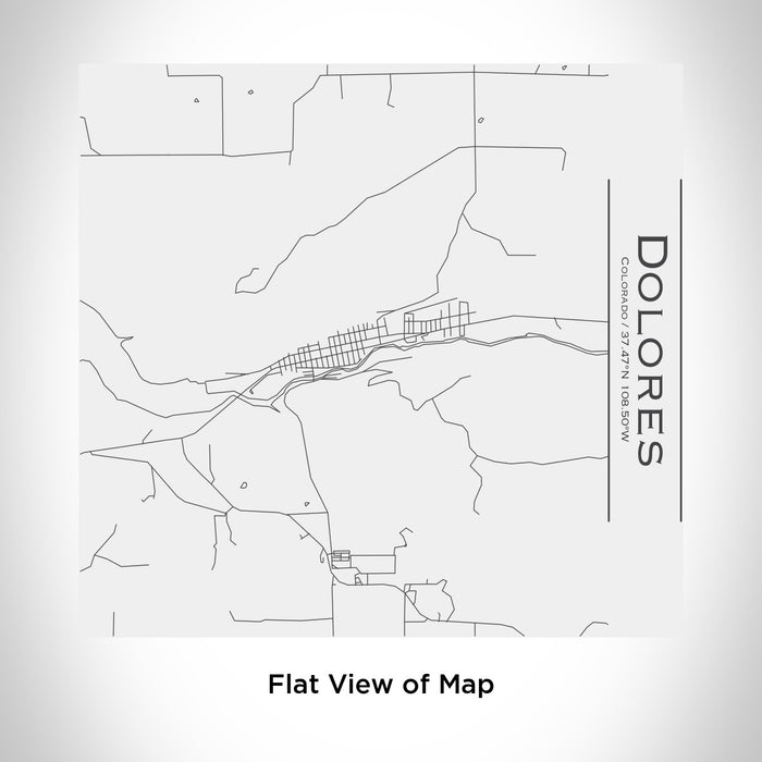 Rendered View of Dolores Colorado Map Engraving on 17oz Stainless Steel Insulated Tumbler in White