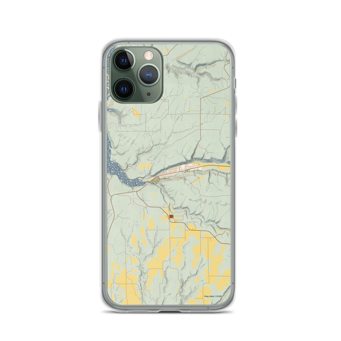 Custom iPhone 11 Pro Dolores Colorado Map Phone Case in Woodblock