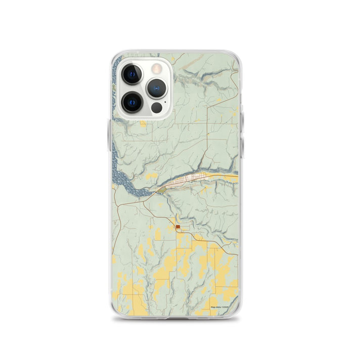 Custom iPhone 12 Pro Dolores Colorado Map Phone Case in Woodblock