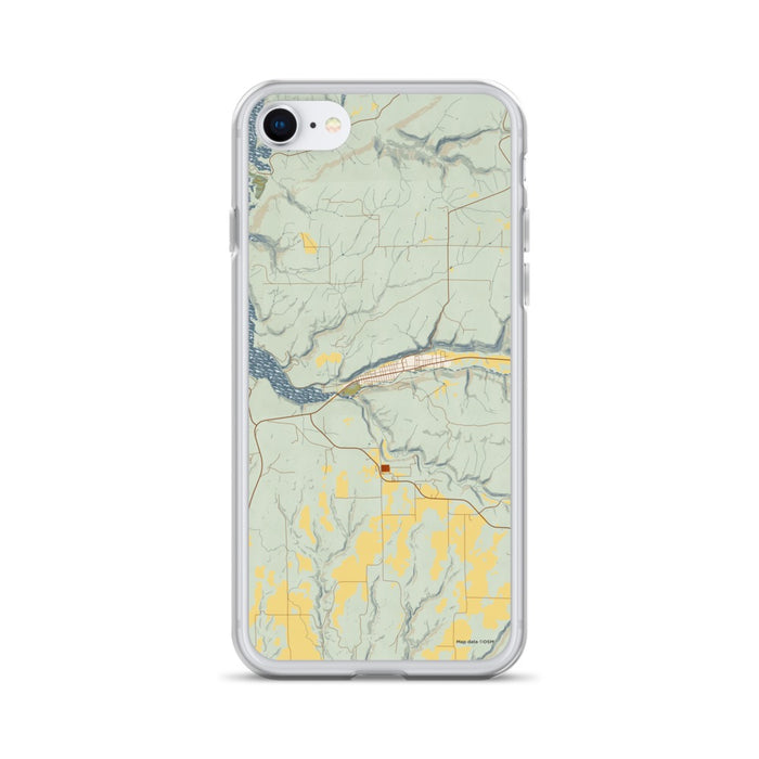 Custom iPhone SE Dolores Colorado Map Phone Case in Woodblock