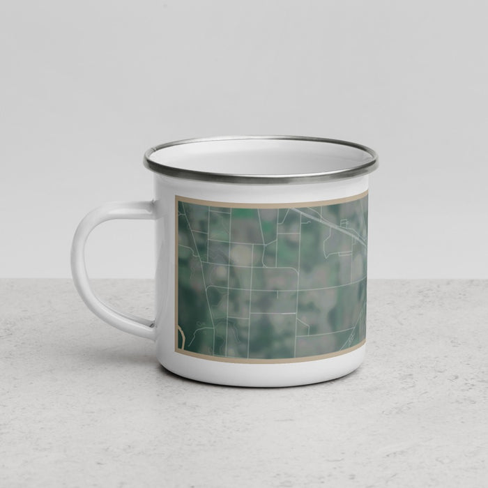 Left View Custom Donalsonville Georgia Map Enamel Mug in Afternoon