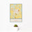 12x18 Donalsonville Georgia Map Print Portrait Orientation in Woodblock Style With Small Cactus Plant in White Planter