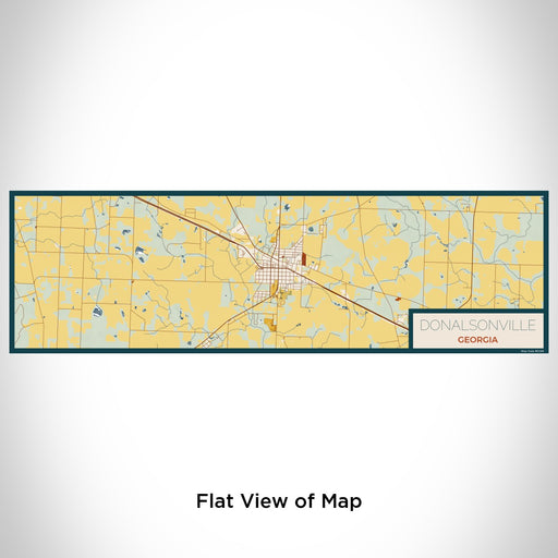 Flat View of Map Custom Donalsonville Georgia Map Enamel Mug in Woodblock