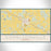 Donalsonville Georgia Map Print Landscape Orientation in Woodblock Style With Shaded Background