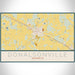 Donalsonville Georgia Map Print Landscape Orientation in Woodblock Style With Shaded Background