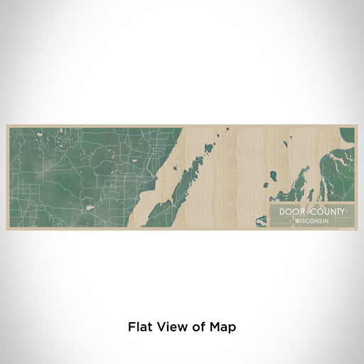 Flat View of Map Custom Door County Wisconsin Map Enamel Mug in Afternoon