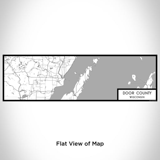 Flat View of Map Custom Door County Wisconsin Map Enamel Mug in Classic