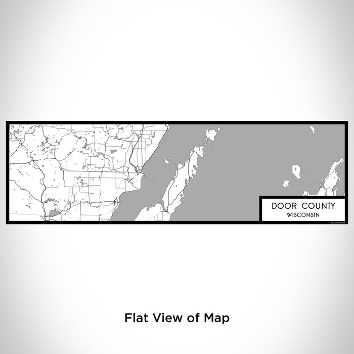 Flat View of Map Custom Door County Wisconsin Map Enamel Mug in Classic