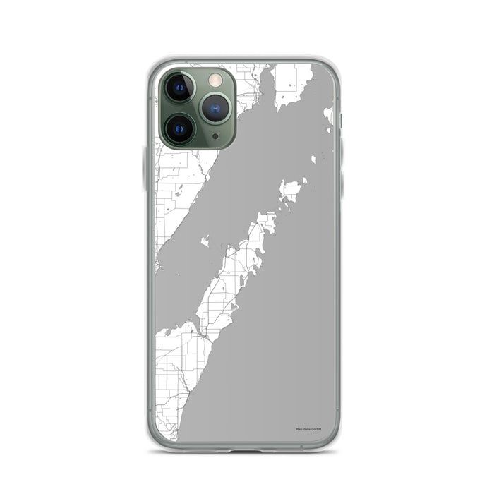 Custom iPhone 11 Pro Door County Wisconsin Map Phone Case in Classic