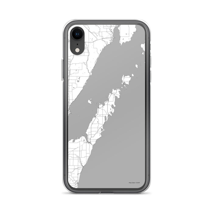 Custom iPhone XR Door County Wisconsin Map Phone Case in Classic