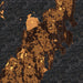 Door County Wisconsin Map Print in Ember Style Zoomed In Close Up Showing Details