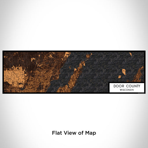 Flat View of Map Custom Door County Wisconsin Map Enamel Mug in Ember