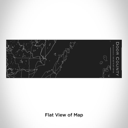 Rendered View of Door County Wisconsin Map Engraving on 10oz Stainless Steel Insulated Cup with Sliding Lid in Black