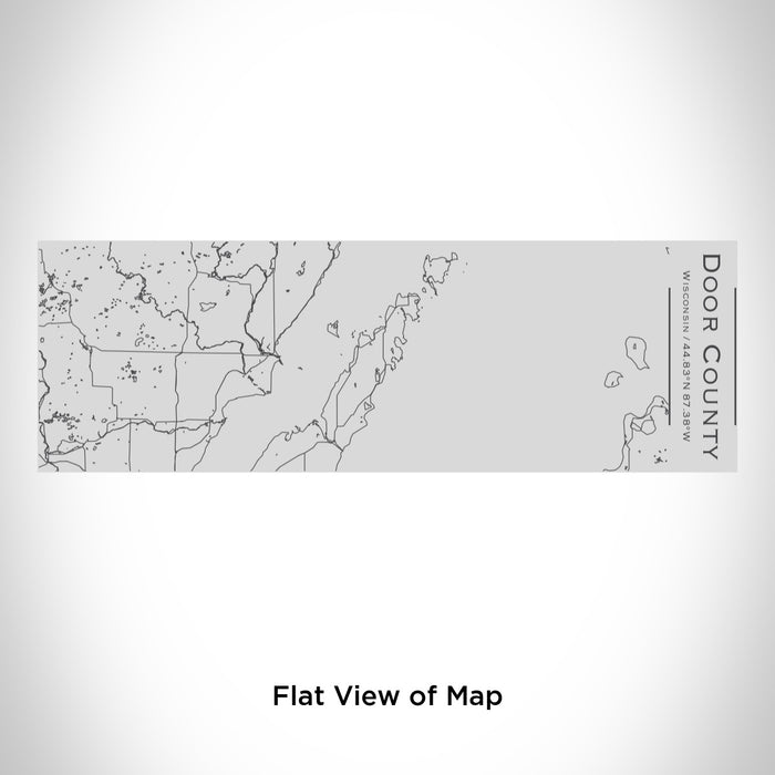 Rendered View of Door County Wisconsin Map Engraving on 10oz Stainless Steel Insulated Cup with Sipping Lid