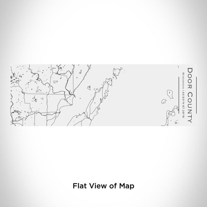 Rendered View of Door County Wisconsin Map Engraving on 10oz Stainless Steel Insulated Cup with Sliding Lid in White