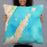 Person holding 22x22 Custom Door County Wisconsin Map Throw Pillow in Watercolor