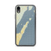 Custom iPhone XR Door County Wisconsin Map Phone Case in Woodblock