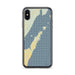 Custom iPhone X/XS Door County Wisconsin Map Phone Case in Woodblock