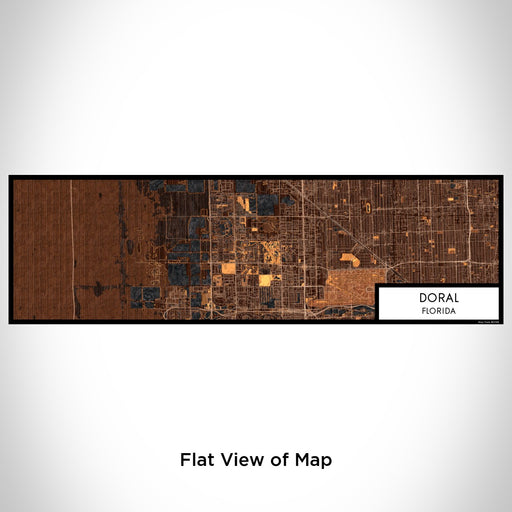 Flat View of Map Custom Doral Florida Map Enamel Mug in Ember