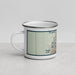 Left View Custom Doral Florida Map Enamel Mug in Woodblock