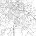 Dothan Alabama Map Print in Classic Style Zoomed In Close Up Showing Details