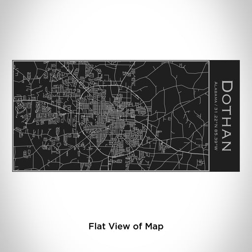 Rendered View of Dothan Alabama Map Engraving on 17oz Stainless Steel Insulated Cola Bottle in Black