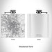 Rendered View of Dothan Alabama Map Engraving on 6oz Stainless Steel Flask in White