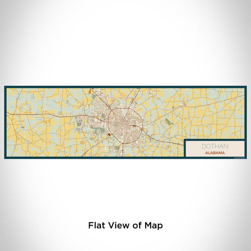 Flat View of Map Custom Dothan Alabama Map Enamel Mug in Woodblock