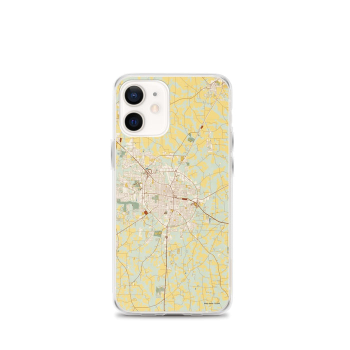 Custom Dothan Alabama Map iPhone 12 mini Phone Case in Woodblock
