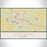 Dothan Alabama Map Print Landscape Orientation in Woodblock Style With Shaded Background