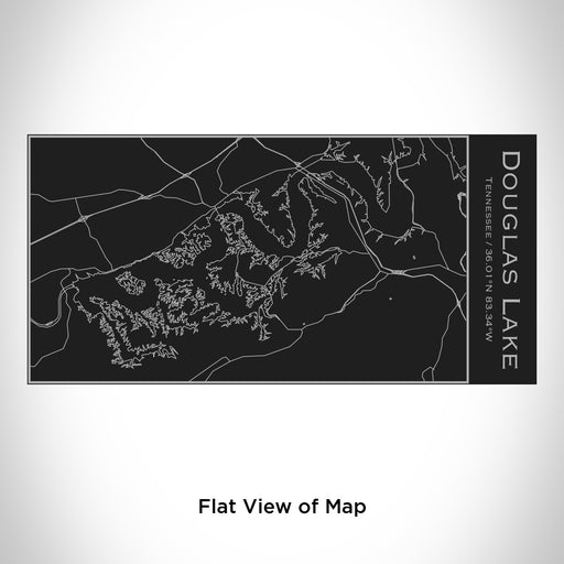 Rendered View of Douglas Lake Tennessee Map Engraving on 17oz Stainless Steel Insulated Cola Bottle in Black