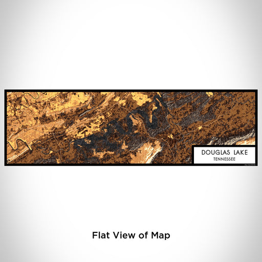 Flat View of Map Custom Douglas Lake Tennessee Map Enamel Mug in Ember