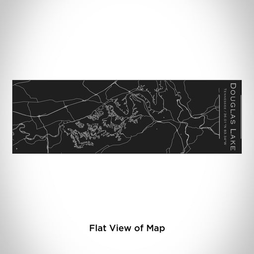 Rendered View of Douglas Lake Tennessee Map Engraving on 10oz Stainless Steel Insulated Cup with Sliding Lid in Black
