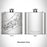Rendered View of Douglas Lake Tennessee Map Engraving on 6oz Stainless Steel Flask
