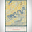 Douglas Lake Tennessee Map Print Portrait Orientation in Woodblock Style With Shaded Background