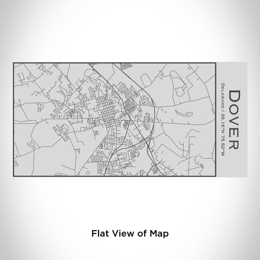 Rendered View of Dover Delaware Map Engraving on 17oz Stainless Steel Insulated Cola Bottle