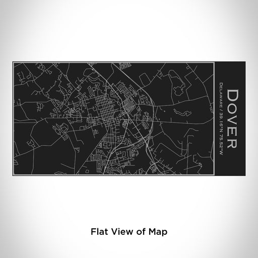 Rendered View of Dover Delaware Map Engraving on 17oz Stainless Steel Insulated Cola Bottle in Black