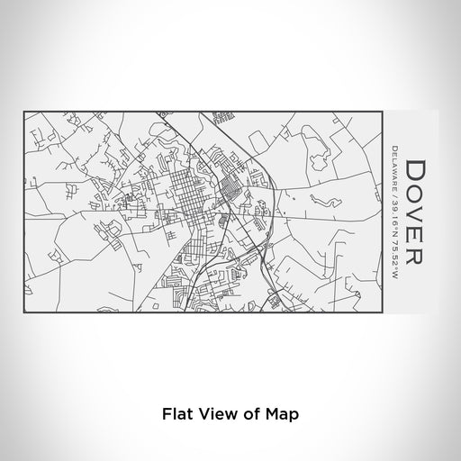 Rendered View of Dover Delaware Map Engraving on 17oz Stainless Steel Insulated Cola Bottle in White